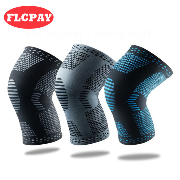 1 Pair New Nylon Weaving Elastic Sports Knee Pads Breathable Knee Support Brace Running Fitness Hiking Cycling Knee Protector