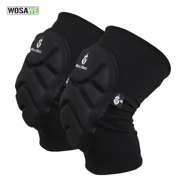 Wosawe Two Pieces Kneepad Skiing Goalkeeper Soccer Football Volleyball Extreme Sports Knee Pads Protect Cycling Knee Protector