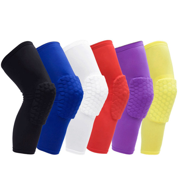 Long Honeycomb Knee Pads Antislip Basketball Football Knee Pads Support Calf Compression Kneecap Cycling Adult Knee Protector