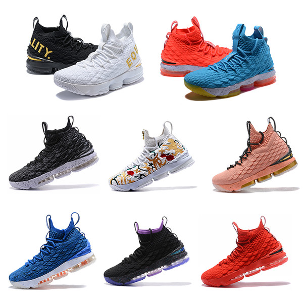 Newest Ashes Ghost Lebron 15 Basketball Shoes Arrival Sneakers 15s Mens Casual 15 King James multicolor sports shoes LBJ EUR 40-46