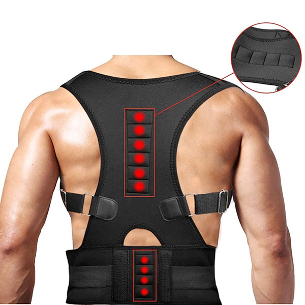 1PCS Men Women's Correct Belt Power Magnets Posture Sport Back Support chirdren Strap Postural Correction Belt Chiropractic Vest #680301