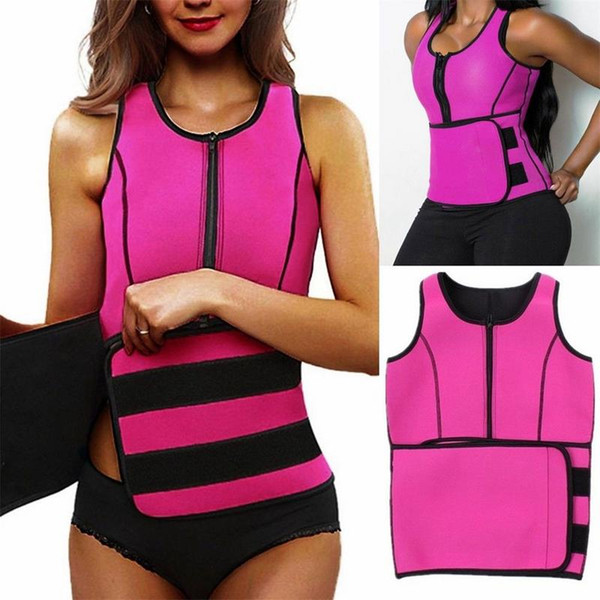 NEW Women Neoprene Sauna Vest Body Shaper Slimming Waist Trainer Fashion Workout Shapewear Adjustable Sweat Belt Corset