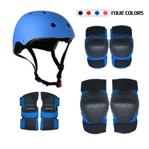 Children's sports protective gear hand support plate knee pads children's protective gear set skateboard helmet four-piece