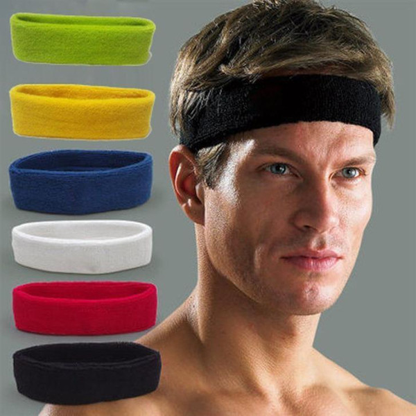 Hot sale NEW Cotton Women Men Sport Sweat Sweatband Headband Yoga Gym Stretch Head Band Hair