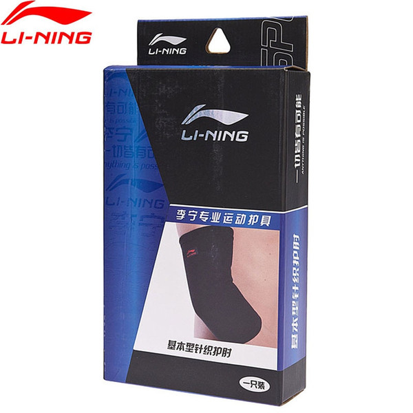 Li-Ning Unisex Professional Sports Elbow Pads Support 65% Polyester 35% Rubber LiNing Sport Protector AXWN036 ZYF267 #515430