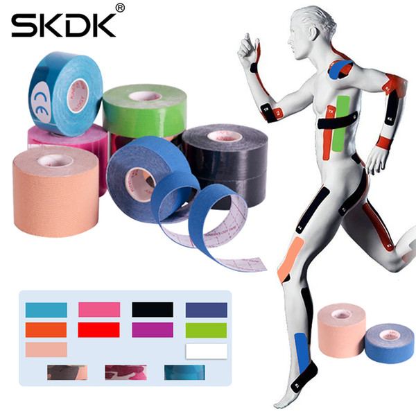 SKDK 2Size Kinesiology Tape Breathable Waterproof Athletic Recovery Sports Tape Fitness Tennis Knee Relief Access