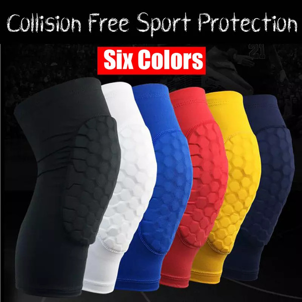 Honeycomb Anti-collision Knee Pads for Football Volleyball Basketball Player Dance Knee Pads Calf Support Ski Snowboard Kneepad