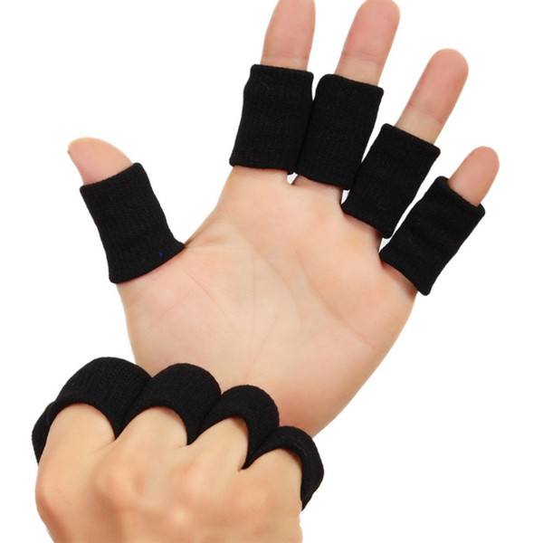 1pcs Basketball Volleyball Sports Finger Armfuls Knitted Finger Joints Slip Elastic Fingerstall Caps Protective Pad Black New #341891