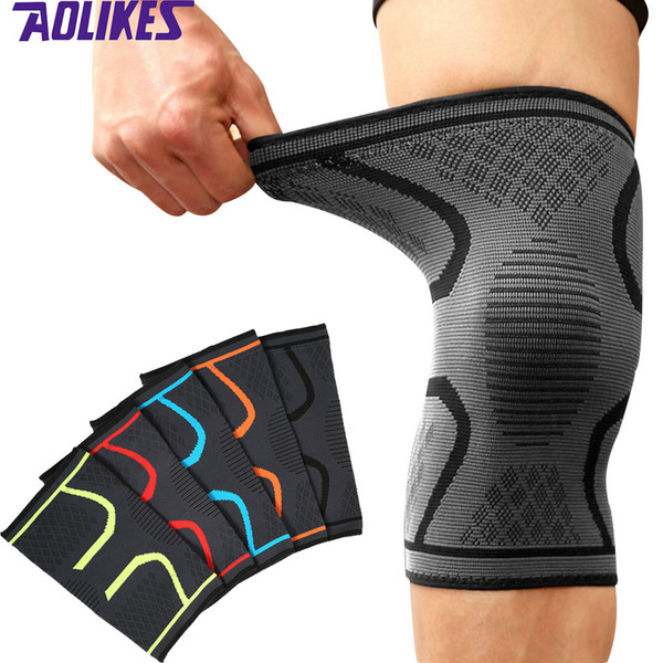 AOLIKES Knee Support Knee Pads Brace Kneepad Gym Weight lifting Wraps Bandage Straps Guard Compression Sleeve Brace