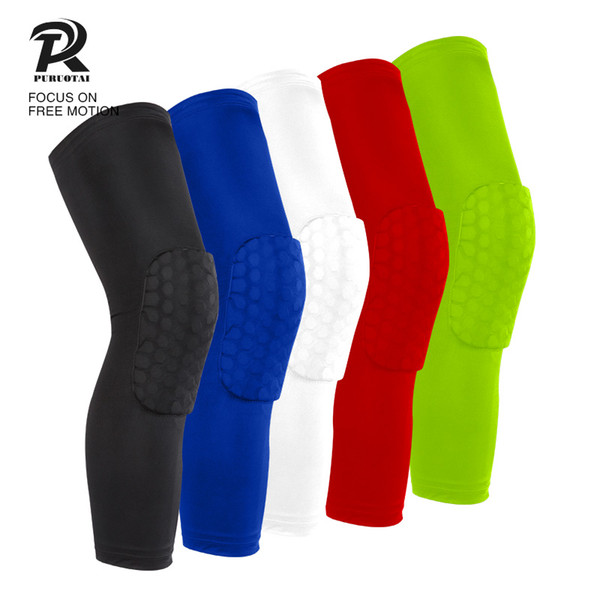 1 Piece youth antislip knee sleeve basketball gym powerlifting extreme Sports antislip collision avoidance Honeycomb knee wraps