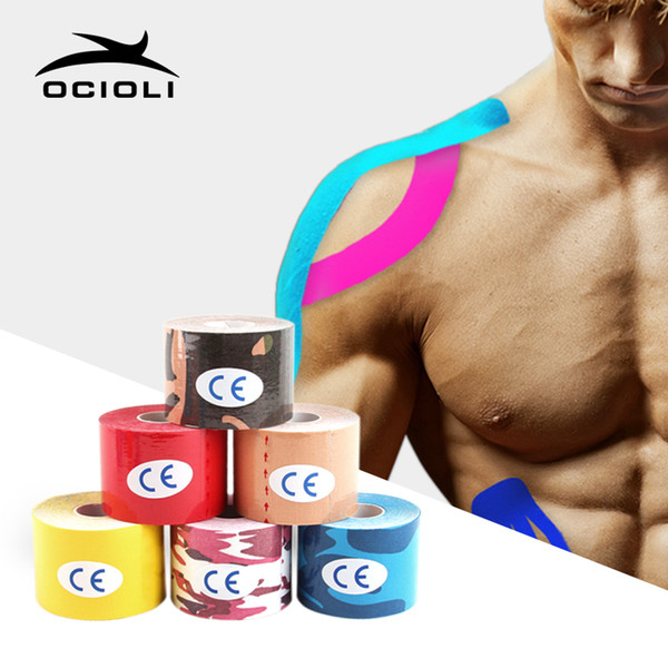 6 Pcs Elastic Cotton Roll Adhesive Sport Muscle Tape Strain Protection Tapes Bandage Support Kinesiology Tape