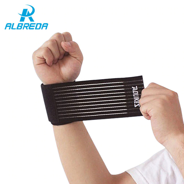 Albreda 5 Piece Elastic Sport Bandage Wristband Hand Gym Support Wrist Brace Wrap Tennis Cotton Weat Band Fitness Powerlifting