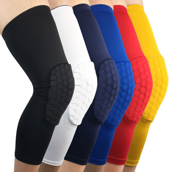 Breathable Sports Football Basketball Knee Pads Honeycomb Knee Brace Leg Sleeve Calf Compression Knee Support Protection