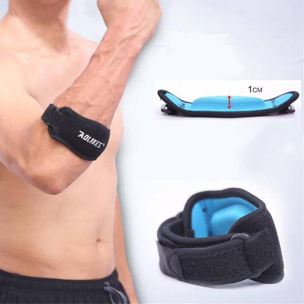 Adjustable Black+Blue Fitness Elbow Support Strap Pad Neoprene Sports Coderas Muscle Pressurized Protective