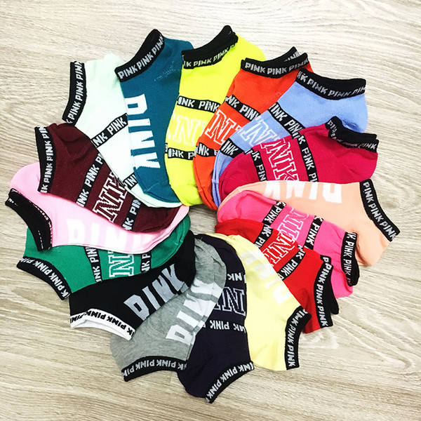 Pink Ankle Socks Basketball Cheerleaders Black Short Sock Girls Women Cotton Sports Socks Pink Skateboard Sneaker Stockings Multicolor