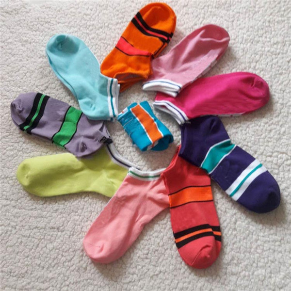 IN STOCK!!! PK Adult Socks Boys Girl's Short Sock Cheerleader Sports Running Socks Teenagers Ankle Socks Colorful