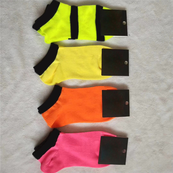 Adult Socks Boys & Girl's Short Sock Cheerleader Sports Running Socks Teenagers Ankle Socks Multicolors Cotton With Paper Board