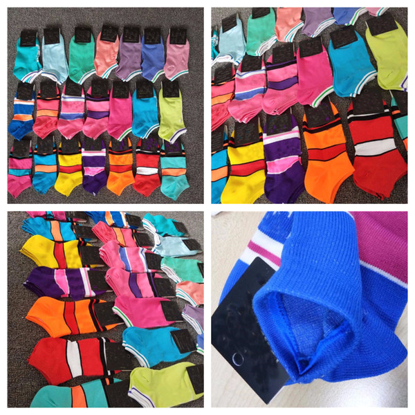 Fashion Quick Dry Adult Socks Unisex Short Sock Cheerleader Sports Socks Teenagers Ankle Socks Multicolors With Package