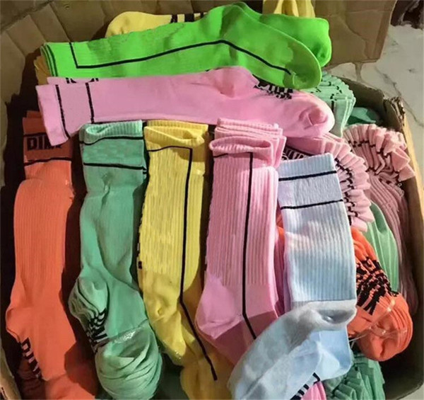 Women Pink colors Stockings Knee High Socks Fashion Socks Sports Football Cheerleaders Long Socks Cotton Black Leg Warmer