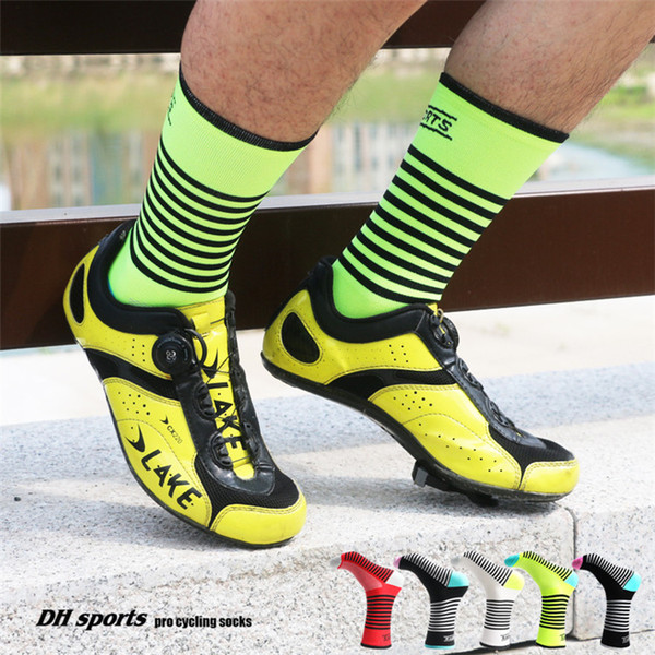 Fashion Adult Stocking Bike Middle Socks Mens Outdoors Sports Running Basketball Cycling Socks Boys Socks Breathable Stripe