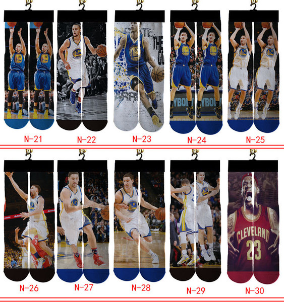 Customized Pattern Men & Women Stockings High Socks Outdoors Sports Basketball Football Baseball Cheerleaders Long Sock Leg Warmers