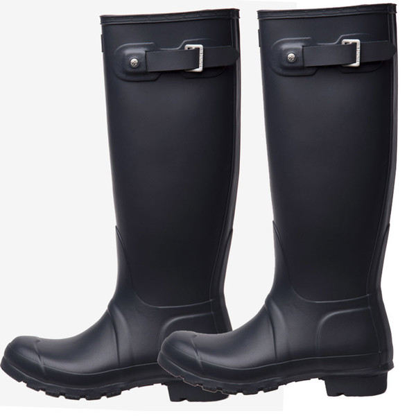 Knee High Tall Rain Boots Rainboots Waterproof Boots Shoes Rubber Matte Gloss Rainboots Rainshoes Fit Long Socks For Men Women