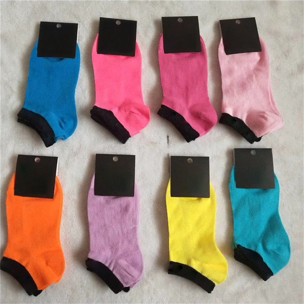 Black Pink Socks Fashion Women Sports Socks New With tags Package Short Sports Black Cardboard Ankle Sock Multi Color 100 Pairs