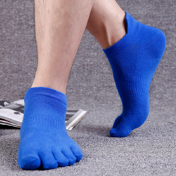 Fashion Casual Men Toe Socks Summer Mesh Breathable Male Ankle Cotton Socks Outdoor Sports Five Finger Toe Socks Foot Heel Protection