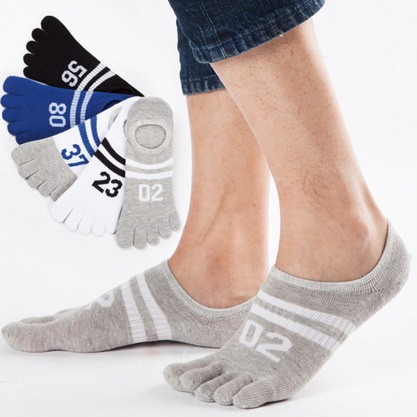 Hot Sale Men Socks Boys pure Cotton Breathable Suck sweat Deodorant movement Five Toe Socks Cotton Pure Split toe Sock free shipping