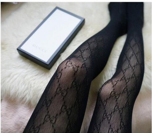 Spring summer g F letter bb logo women tights Black Pantyhose sexy thin romper silk stockings female sexy Leggings ladies lace socks