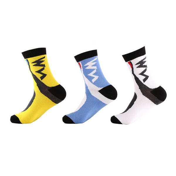 Men Outdoor Cycling Sport Socks Wearproof Compression Quick-Dry Football Baseball Socks Running Cotton Riding Bicycle Bike Fitness Sock 2018