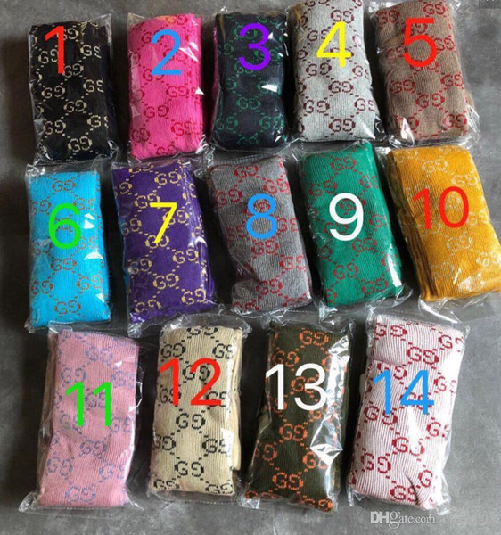 New Gift box 14 colors Fashion Letter Pantynose Packed Panty-hose Autumn And Winter Warm Pantyhose 001