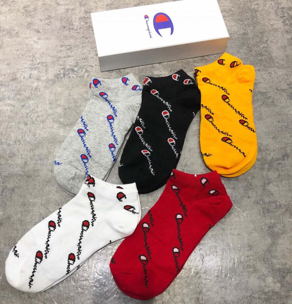 Fashion Unisex With Box Famous CHAMPIONS Socks stockings for Women men Fashion Designer Ladies Cotton Luxury brand summer Sport Sock 105