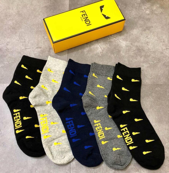 Fashion Unisex With Box Famous F letter devil Socks stockings for Women Fashion Designer Ladies Antibacterial Cotton Luxury brand Sport Sock