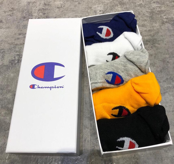 With Box Famous Letter Socks New Cotton Sock Summer Autumn Fitted Brand Design Champion women and men socks 064