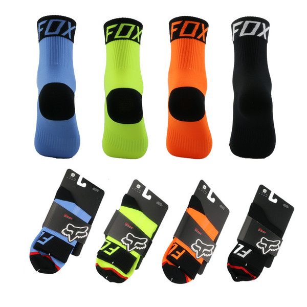 New Hot FOX cycling socks men's mountain bike socks Outdoor running hiking breathable sports socks women 4 colors