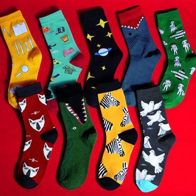 15 colors high quality basketball animal socks men's stockings street hip-hop sports stockings long tube pigeon luxury men's stock