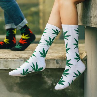 Maple Leaf Skateboarding Street Trendy Socks for Men Womens Designer Sports Socks High-barrel Fashion Couple Socks