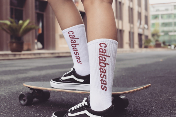 Stree Skateboard Stockings South Korea tide brand middle tube Calabasas stockings simple men's and women's cotton socks