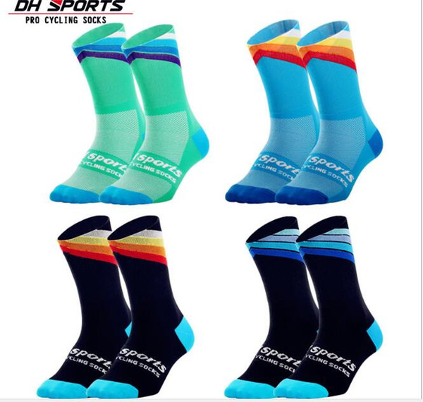 Bicycle riding socks mens Running hiking competition professional outdoor sports socks Breathable and wearable tube casual socks DH