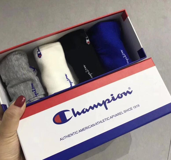 Champion With Box Famous letter Socks Cotton Sport Sock Summer Autumn Fitted Brand Letter For men women Design Invisible Boat Socks B13