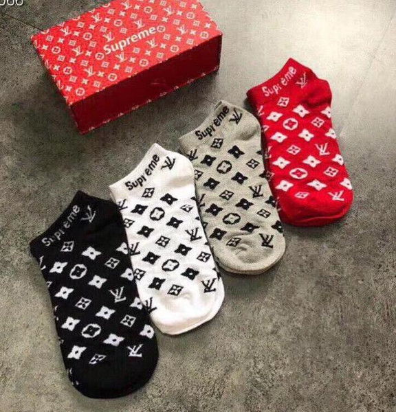 With Box Famous letter G Socks Cotton Sport Sock Summer Autumn Fitted Brand Letter For men women Design Invisible Boat Socks A41