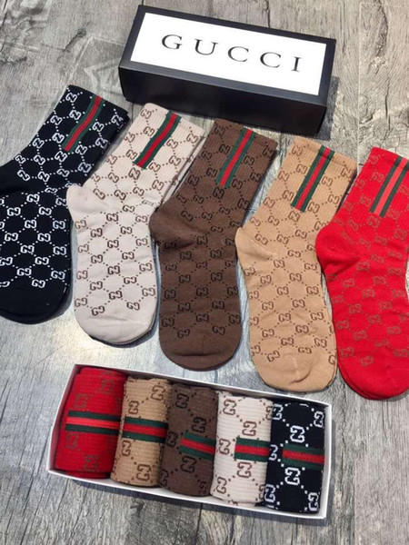 Retail box Famous G Luxury letter Socks stockings for Women Fashion Designer Ladies Cotton Brand Unisex Sport Sock A03