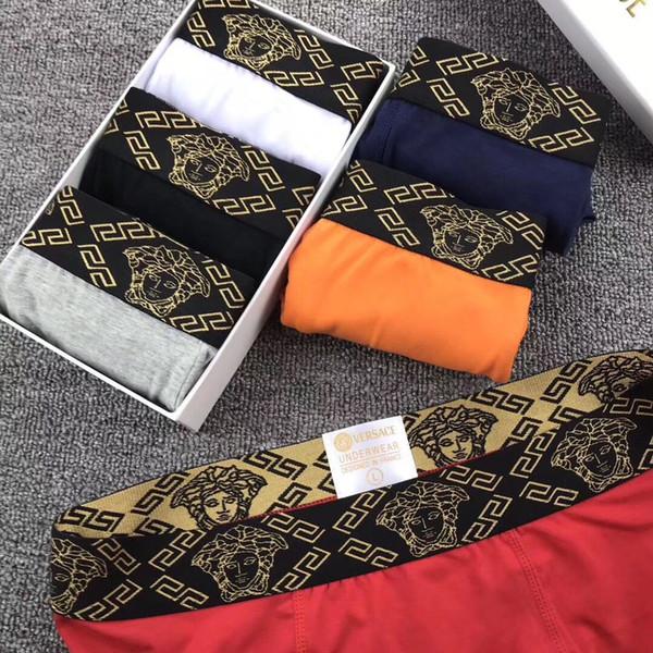 With box Designer Medusa Designer Brand Men Underwear Fashion Sexy Mens Boxers Underwear Men Boxer Short Male Cueca Luxury Male Underpants
