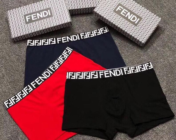 With box Designer FF Letter Brand Men Underwear Fashion Sexy Mens Boxers Underwear Men Boxer Short Male Cueca Luxury Male Underpants A09