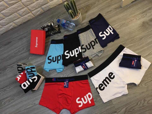 With box Designer Brand Men Champion Underwear Fashion Sexy Mens Boxers Underwear Men Boxer Short Male Luxury Male letter SUp Underpants A13