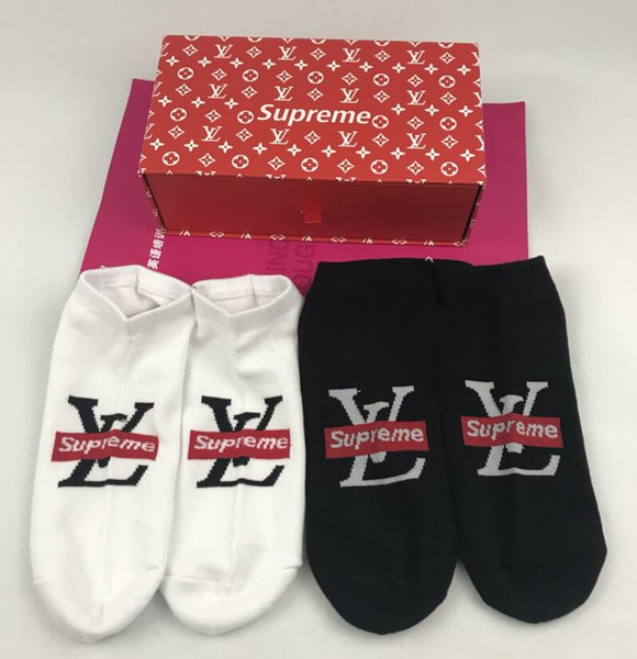 With Box Famous letter Socks New Cotton Sport Sock Summer Autumn Fitted Brand Letter For women men G Design Invisible Boat Socks A08
