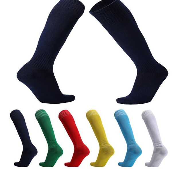 Cheap 2022new men Adult solid color football socks men's long non slip football socks non slip sweat wicking breathable sports Soccer socks