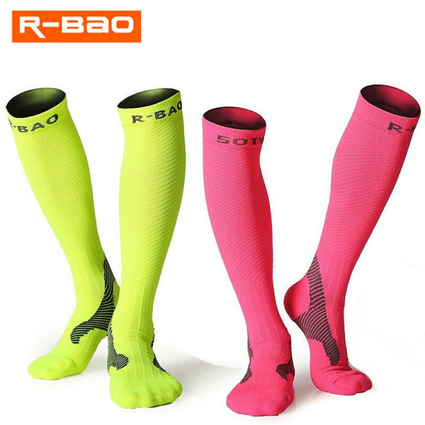 R-BAO SOX Professional Compression Socks Men Women's Sport Jogging Runing Soccer Stockings Night Reflective Calcetines Socks