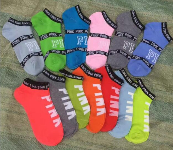 Sports Socks Cheerleaders ankle Short Sock Girls Women men Cotton Sports Socks Pink Skateboard Sneaker Stockings Fast Shipping